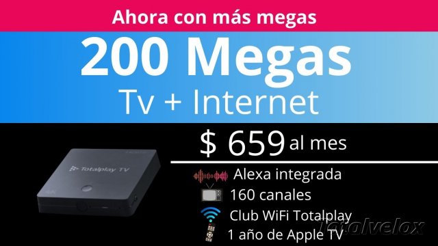 Paquete 200 Megas Tv + Internet