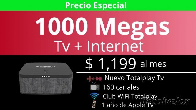Paquete 1000 Megas Tv + Internet