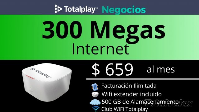 Negocios 300 Megas Internet - TOTAL VELOX