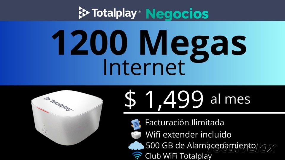 Negocios 1200 Megas Internet - TOTAL VELOX