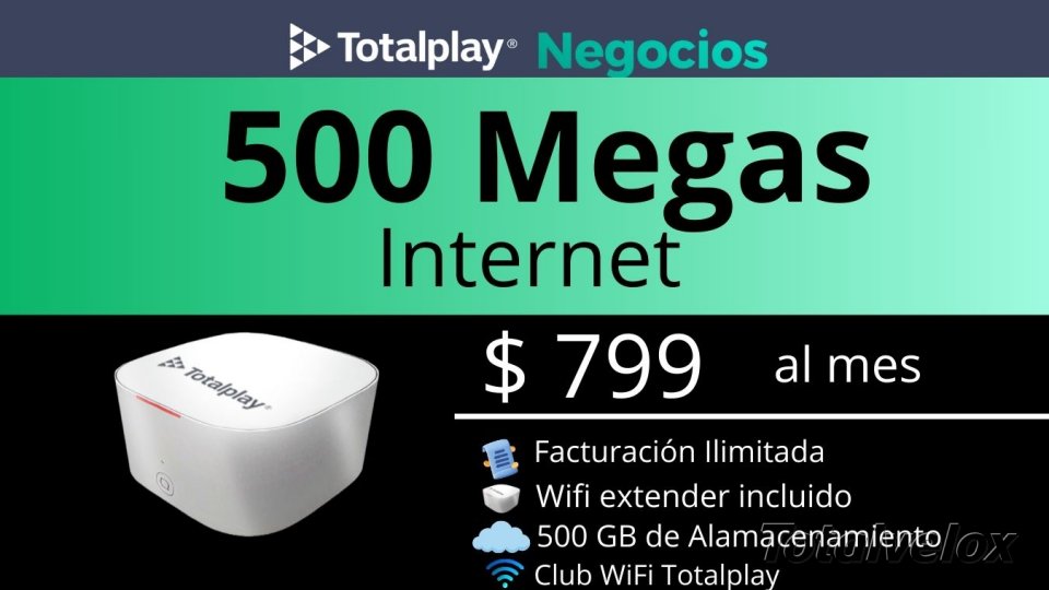 Negocios 500 Megas Internet - TOTAL VELOX